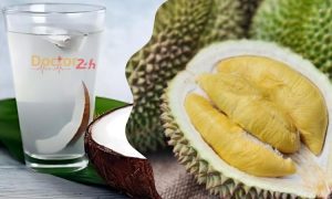 Ăn sầu riêng uống nước dừa có sao không?